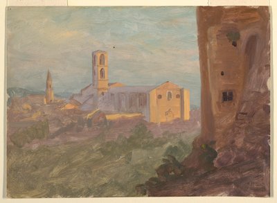 Ville italienne ou suisse - Frederic Edwin Church