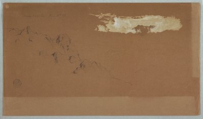 Montagnes près de Mocho, Équateur, probablement montrant le mont Chimborazo encadré par des nuages - Frederic Edwin Church