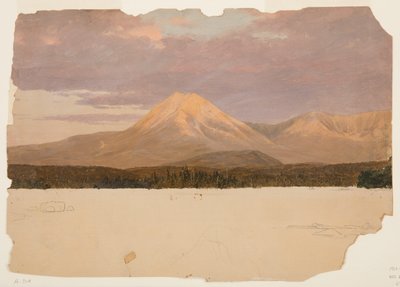 Mont Katahdin depuis le Lac Katahdin - Frederic Edwin Church