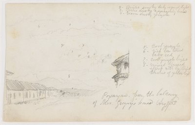 Popayan, Colombie ; Verso : Paysage de montagne, Colombie - Frederic Edwin Church