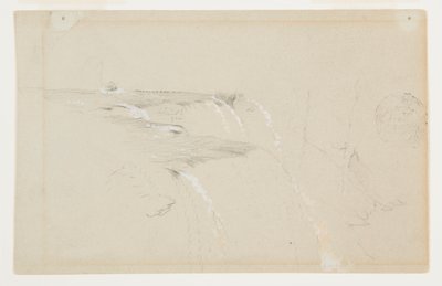 Bord des chutes américaines, rivière Niagara - Frederic Edwin Church