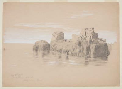Rochers sur la côte, île Grand Manan, Canada - Frederic Edwin Church
