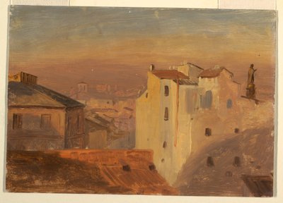 Toits, Rome, Italie - Frederic Edwin Church