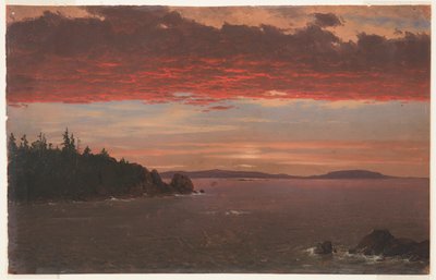 Péninsule de Schoodic depuis Mount Desert au lever du soleil - Frederic Edwin Church