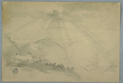 Soleil perçant les nuages sur une vallée de montagne, Jamaïque - Frederic Edwin Church