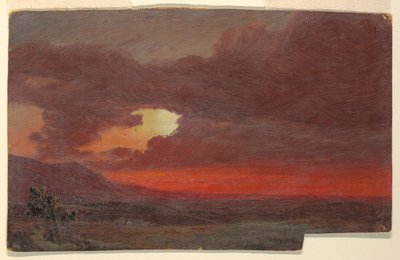 Coucher de soleil, Hudson, New York - Frederic Edwin Church