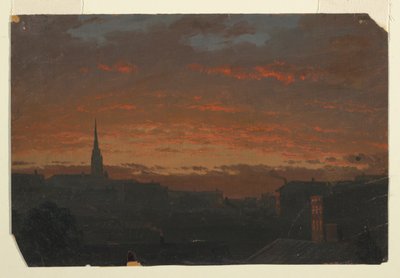 Coucher de Soleil à Hudson, New York - Frederic Edwin Church