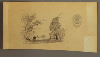 Trois vaches sur une route dans les bois - Frederic Edwin Church