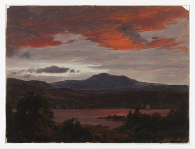 Turner Pond avec Pomola Peak et Baxter Peak, Maine - Frederic Edwin Church