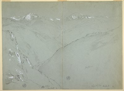 Paysage de vallée avec sommets enneigés, Alpes bernoises, Suisse, Partie 1 - Frederic Edwin Church
