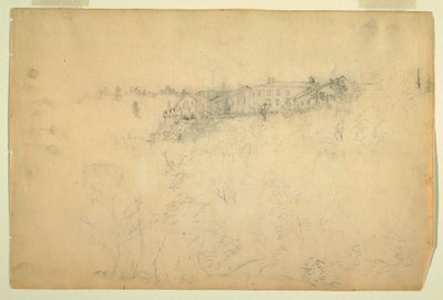 Vue de la maison de montagne Catskill - Frederic Edwin Church