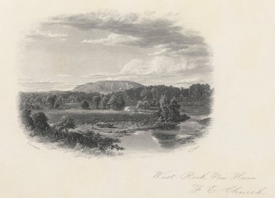 West Rock, New Haven - Frederic Edwin Church