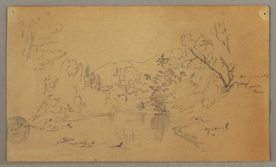 Rivière sinueuse dans une vallée boisée, Vermont - Frederic Edwin Church