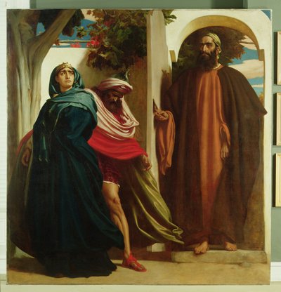 Jézabel et Achab Rencontrés par Élie, c.1862-3 - Frederic Leighton