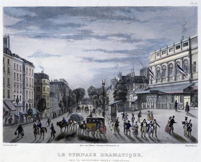 Le Gymnasium dramatique - dans "Paris en 1832" par Martens - Frederic Martens
