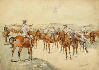 Un appel aux armes (Dragons, en selle !) 1892-93 - Frederic Remington
