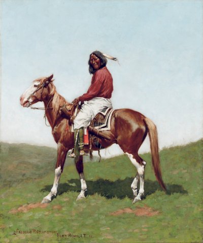 Brave Comanche, Fort Reno, Territoire Indien - Frederic Remington