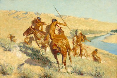 Épisode du fusil à buffle (La Visite du fusil à buffle : Un épisode de buffle) 1909 - Frederic Remington