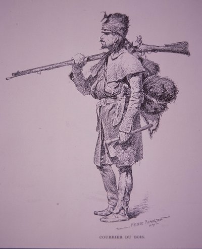 Trappeur franco-canadien Coureur du Bois - Frederic Remington
