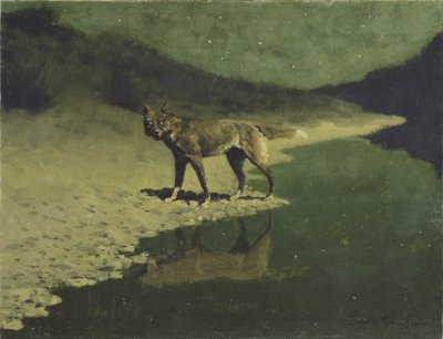 Clair de lune, Loup, vers 1904 - Frederic Remington