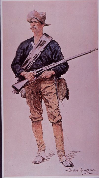 Guerre hispano-américaine de 1898, fantassin américain armé d