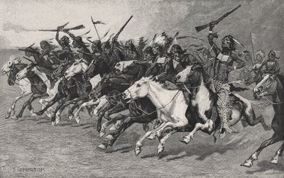 La Charge sur le Poteau-Soleil - Frederic Remington