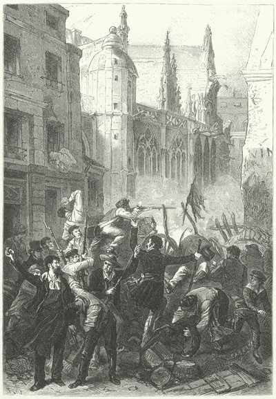 Journées de Juin, Révolution de 1848, Paris (gravure) - Frederic Theodore (after) Lix