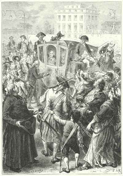 Louis XVI amené à Paris après l