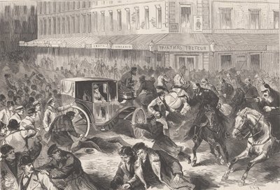 Vera Zasulich tire le 24 janvier 1878 sur le gouverneur de Saint-Pétersbourg, le général Trepov, 1878 - Frederic Theodore Lix