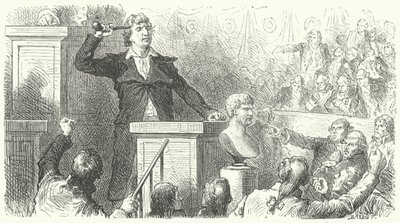 Jean-Paul Marat à la tribune de la Convention nationale, 1792 - Frederic Theodore after Lix
