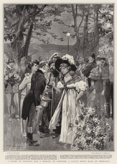 Un Babel de langues et un méli-mélo de costumes, un bal costumé à Therapia - Frederic de Haenen