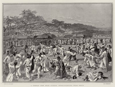 Une coutume du Nouvel An coréen, combat de pierres près de Séoul - Frederic de Haenen