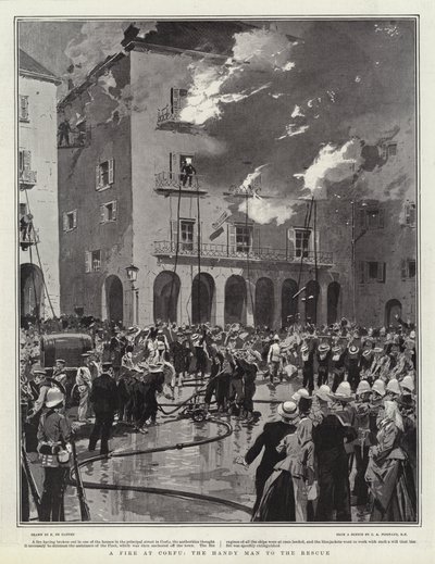 Un incendie à Corfou, l