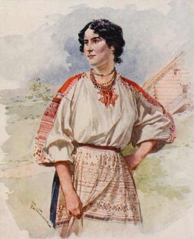 Un serviteur russe en tenue d