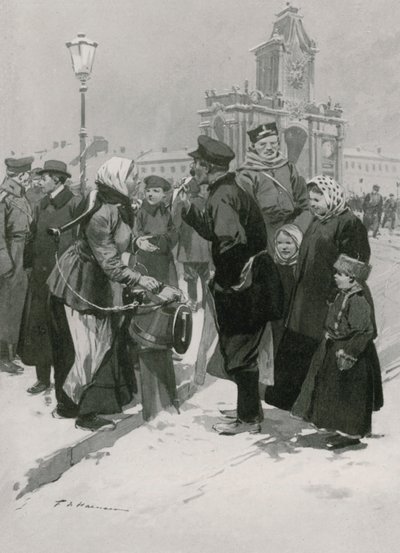 Un vendeur de rue de harengs salés - Frederic de Haenen