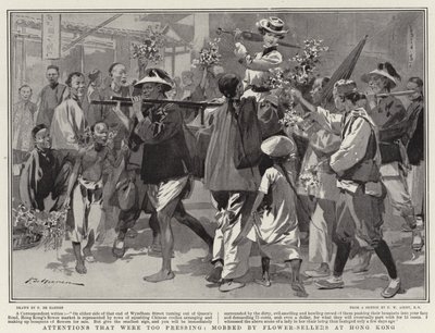 Des attentions trop pressantes, assailli par des vendeurs de fleurs à Hong Kong - Frederic de Haenen