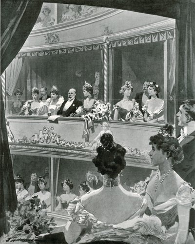Le roi Édouard VII et sa famille à Covent Garden - Frederic de Haenen