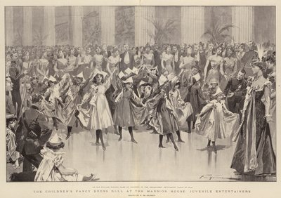 Le bal costumé des enfants à la Mansion House, jeunes artistes - Frederic de Haenen