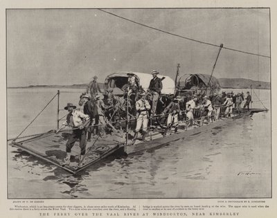 Le bac sur la rivière Vaal à Windsorton, près de Kimberley - Frederic de Haenen