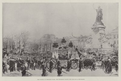 Les funérailles du président Faure, le cortège passant par la Place de la République - Frederic de Haenen