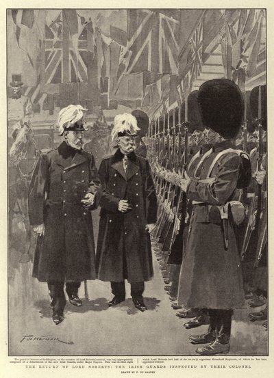 Le retour de Lord Roberts, les Irish Guards inspectés par leur colonel - Frederic de Haenen