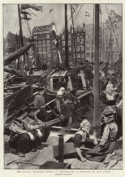 Les fêtes du mariage royal à Amsterdam, un jour de fête dans les docks - Frederic de Haenen