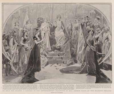Pour aider les gardes, un tableau dans le divertissement organisé par Mme Arthur Paget au théâtre de Sa Majesté - Frederic de Haenen
