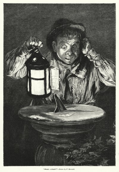 Quelle heure est-il ? (gravure) - Frederick (after) Barnard
