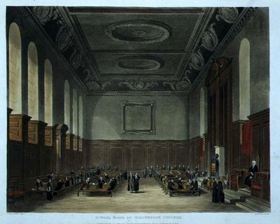 Salle de classe du Collège de Winchester, de 