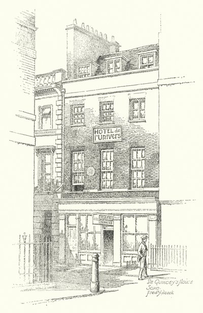 Maison de De Quincey, Soho - Frederick Adcock