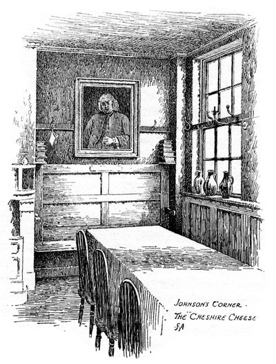 Johnsons Corner, le pub Cheshire Cheese, City de Londres, 1912 - Frederick Adcock