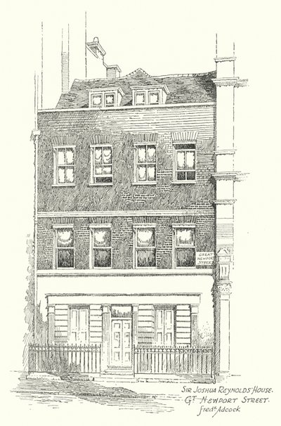 Maison de Sir Joshua Reynolds, Great Newport Street - Frederick Adcock