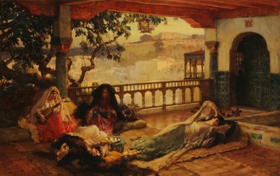 Soirée sur Alger, vers 1880-1889 - Frederick Arthur Bridgman