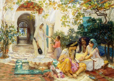 Dans un village à El Biar, Alger - Frederick Arthur Bridgman